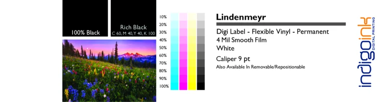 Digi Label Matte White Vinyl Permanent