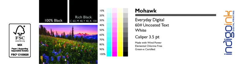 GTD Neenah White Smooth 60# Text