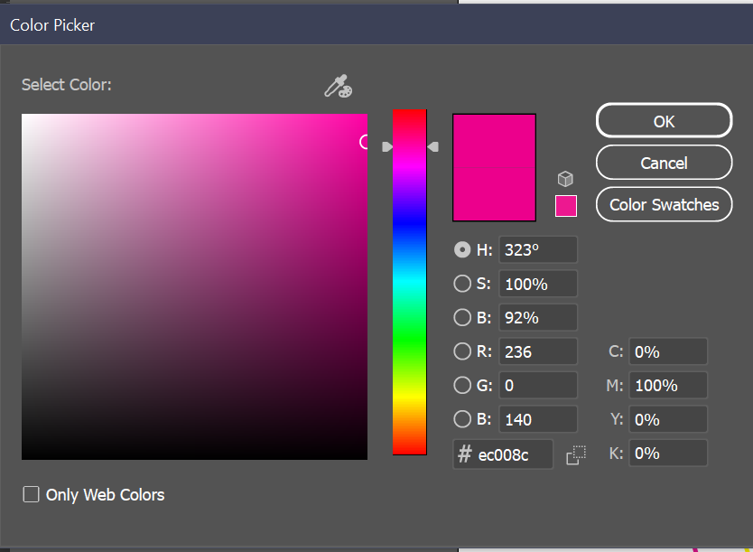 Die-Cut Color (100% Magenta)