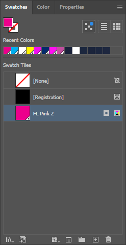 Swatches Panel with FL Pink 2