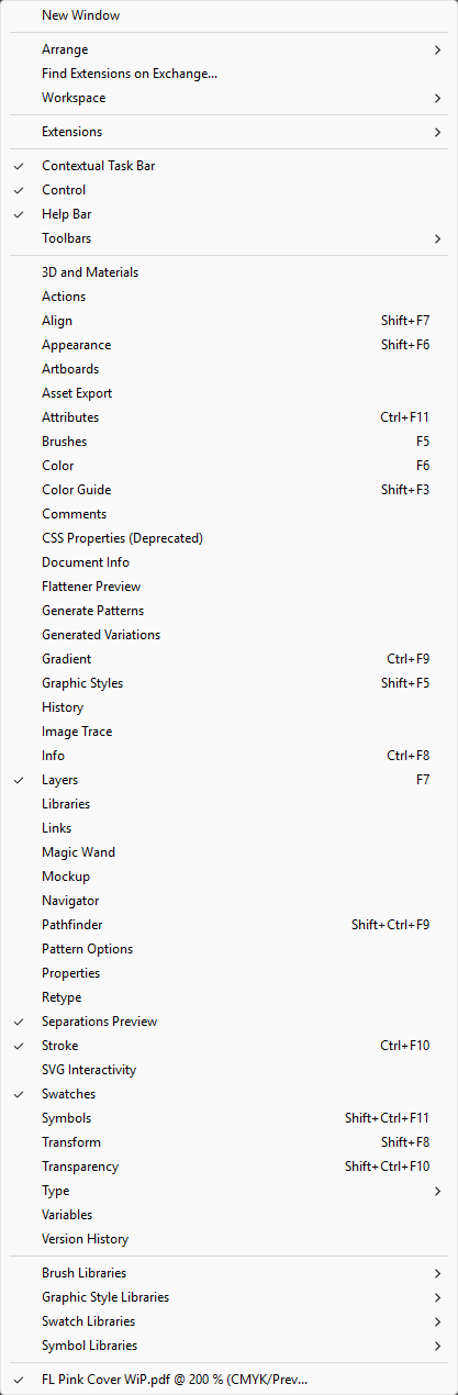 Windows Menu - Attributes