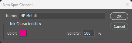 Photoshop Spot Channel Dialog